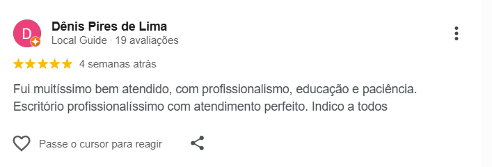Avaliação Google